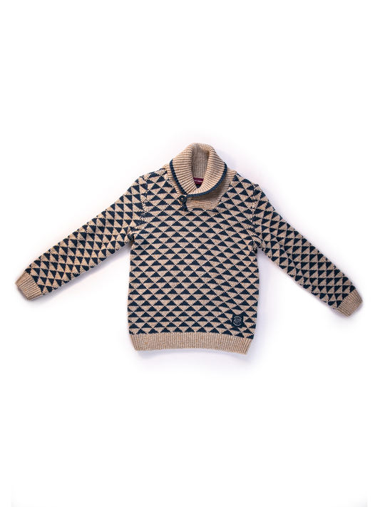 Sergeant Major Blue Diamond Cardigan Sweater