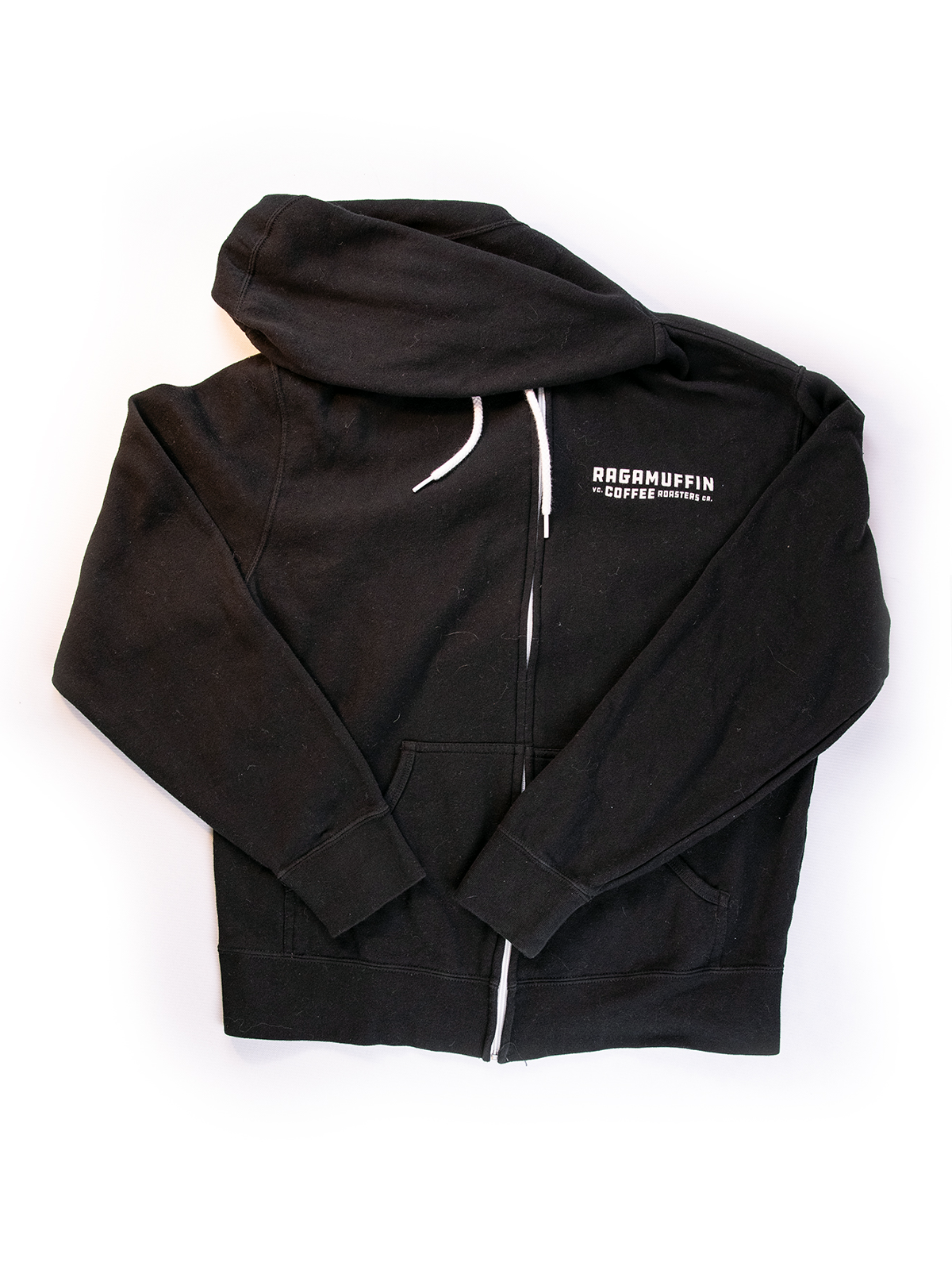 Ragamuffin Soft Black Zip-up Hoodie