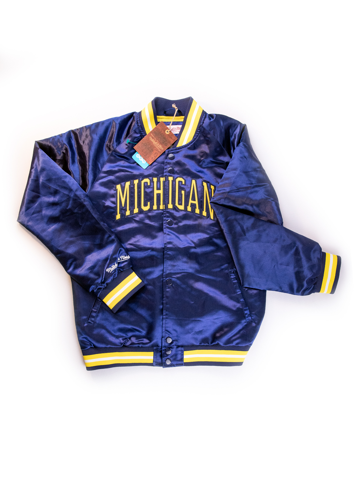 College Vault Mitchell & Ness Michigan Pullover Jacket