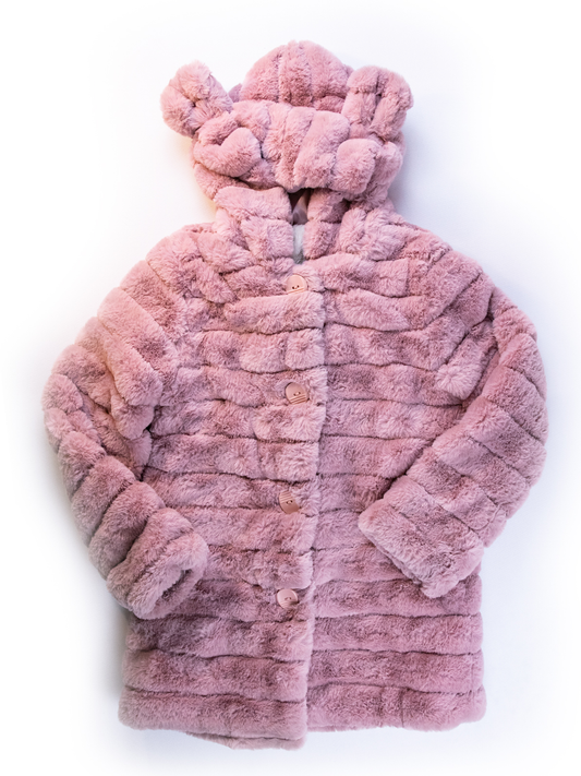 Pink Faux-Fur Coat