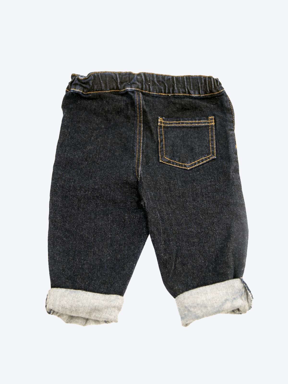 Miles The Label Classic Dark Wash Denim Jeans with Rolled Cuffs